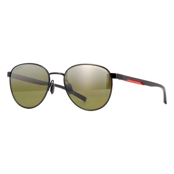New PORSCHE DESIGN Black Polarised Round P8645 A Sunglasses Women - Picture 1 of 4